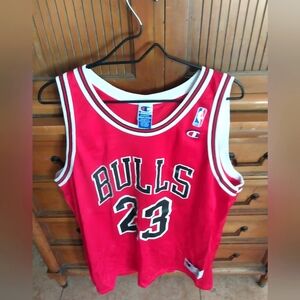 MICHAEL JORDEN Champion Red Bulls 23 Jersey SEE MEASUREMENTS